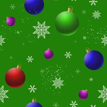 Seamless pattern on the theme of the new year and Christmas Stock Illustration