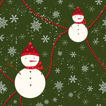 Seamless pattern on the theme of the new year and Christmas Stock Photos