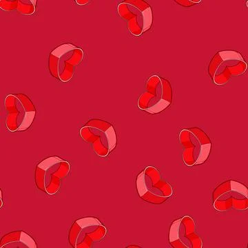 Seamless pattern themed cookie cutter cartoon vector Stock Illustration
