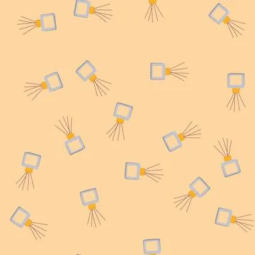 Seamless pattern therapy aroma sticks cartoon vector 库存插图