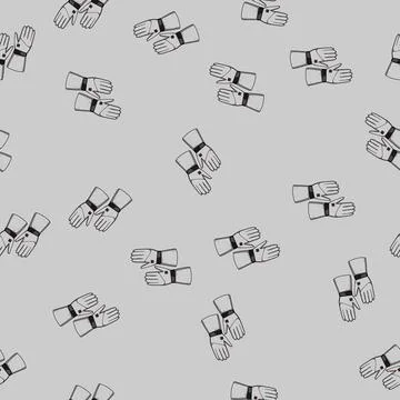 Seamless pattern thermal gloves heated cartoon vector イラスト素材