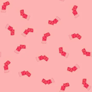 Seamless pattern thermal socks heated cartoon vector Illustrazione stock
