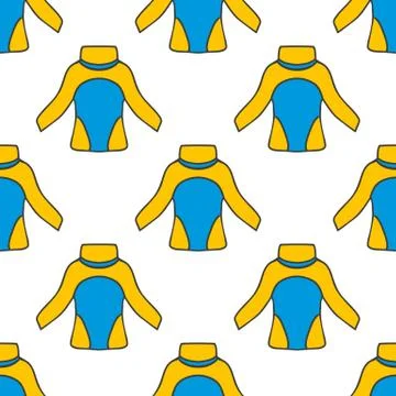 Seamless pattern with thermal underwear Stock Illustration