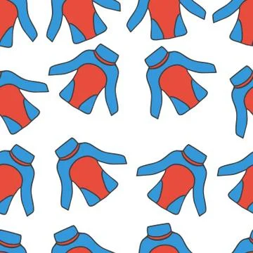 Seamless pattern with thermal underwear Stock Illustration