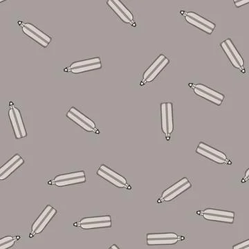 Seamless pattern thermo stainless bottle cartoon vector Stock Illustration