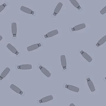 Seamless pattern thermo stainless bottle cartoon vector Ilustração Stock