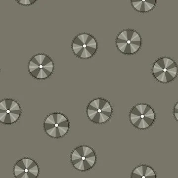 Seamless pattern thickness circular saw blade cartoon vector Stockillustratie