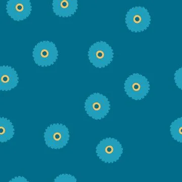 Seamless pattern thickness circular saw blade cartoon vector Stock Illustration
