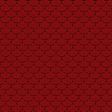 Seamless pattern of thin lines of concentric circles Stock Illustration