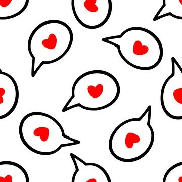 Seamless pattern of thinking heart icon イラスト素材