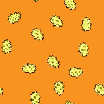 Seamless pattern thought comic speech bubble cartoon vector Stock Illustration