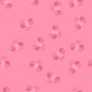 Seamless pattern thread ball yarn cartoon vector 스톡 일러스트