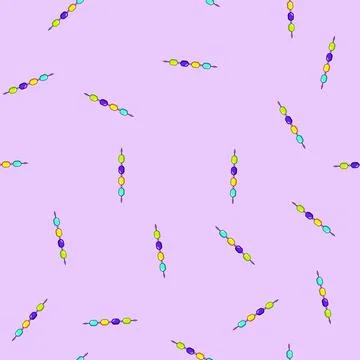 Seamless pattern thread friendship bracelet cartoon vector Stock Illustration