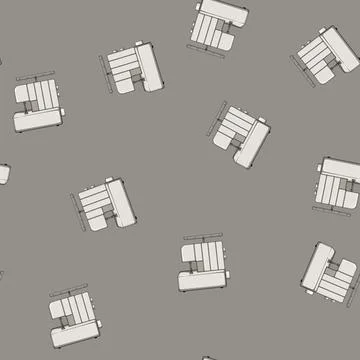 Seamless pattern thread overlock cartoon vector Stock Illustration