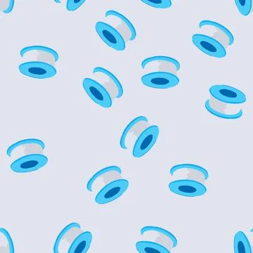 Seamless pattern thread pipe seal tape cartoon vector Stock Illustration