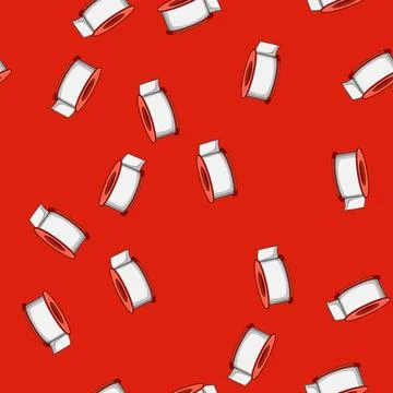 Seamless pattern thread pipe seal tape cartoon vector Stock Illustration