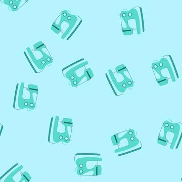 Seamless pattern thread sew machine cartoon vector Stock Illustration