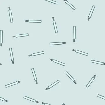 Seamless pattern Threaded rod connecting metal hardware element Stock Illustration