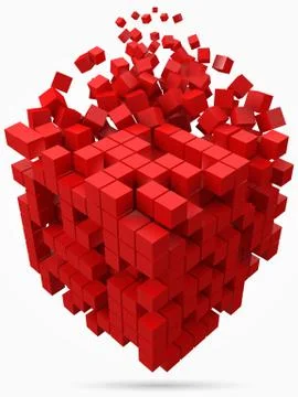 Seamless pattern with three-dimensional cubes. Abstract mosaic of white colors Stockillustratie