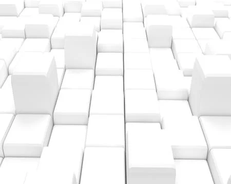 Seamless pattern with three-dimensional cubes. 3d Rendering Stock Illustration