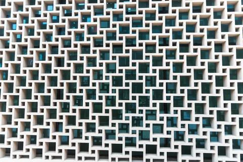 Seamless pattern with three dimensional cubes. Abstract mosaic of white col.. Stock Photos