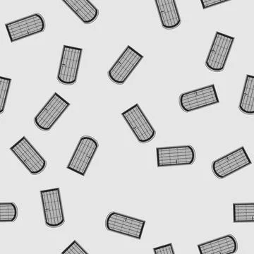 Seamless pattern threshold ancient medieval door cartoon vector Stockillustratie