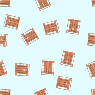 Seamless pattern threshold door house entrance cartoon vector Stockillustratie