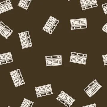 Seamless pattern threshold door house entrance cartoon vector Stock Illustration