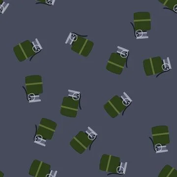 Seamless pattern throw grenade cartoon vector Stock Illustration