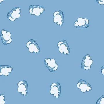 Seamless pattern throw snowball cartoon vector Stock Illustration