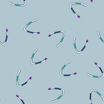 Seamless pattern throwing boomerang cartoon vector Stock Illustration