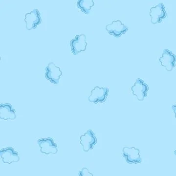 Seamless pattern thunder rain cloud cartoon vector イラスト素材