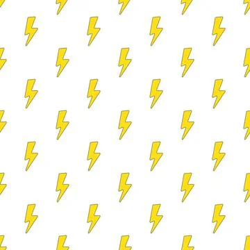 Seamless pattern with thunderbolt Lightning shapes. Ornament can be used for  Stock Illustration