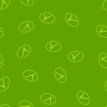 Seamless pattern tick check mark cartoon vector Illustrazione stock