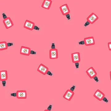 Seamless pattern tick insect repellent cartoon vector イラスト素材