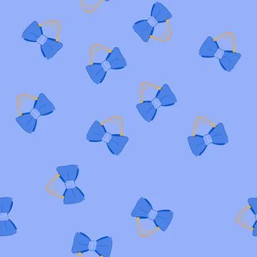 Seamless pattern tie bow ties men cartoon vector Stock Illustration