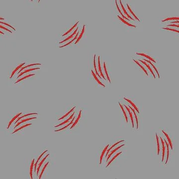 Seamless pattern tiger claw scratch cartoon vector 库存插图