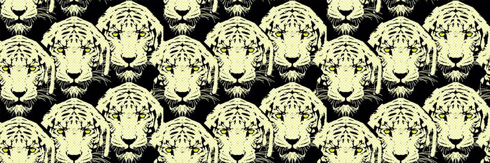 Seamless pattern tiger print Stock Illustration