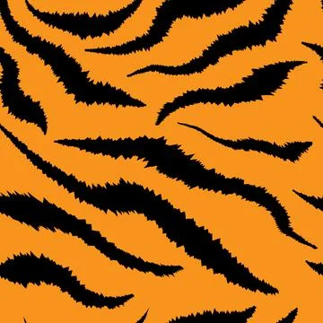 Seamless pattern with tiger print. Vector illustration. Stock Illustration