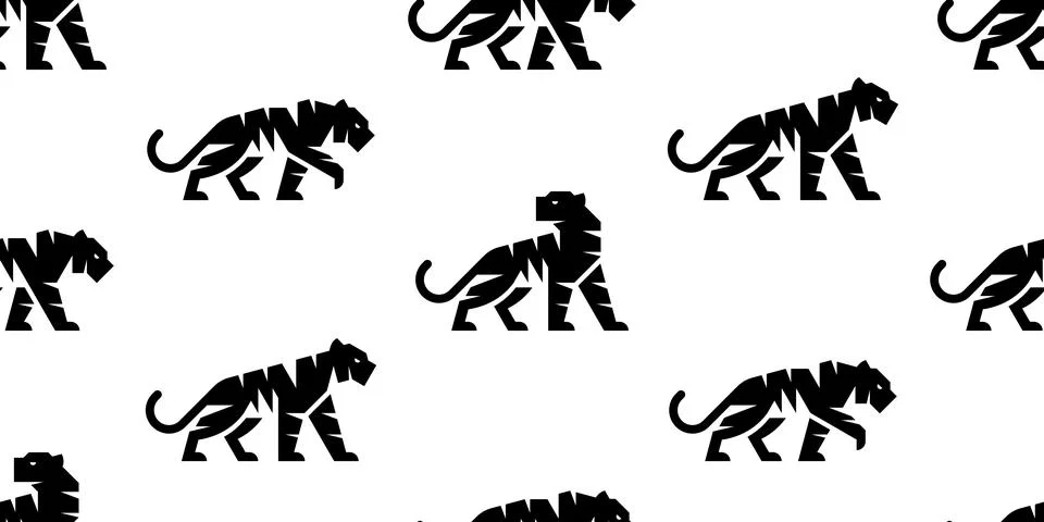 Seamless pattern with Tigers Stock Illustration