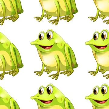 Seamless pattern tile cartoon with frog Illustrazione stock