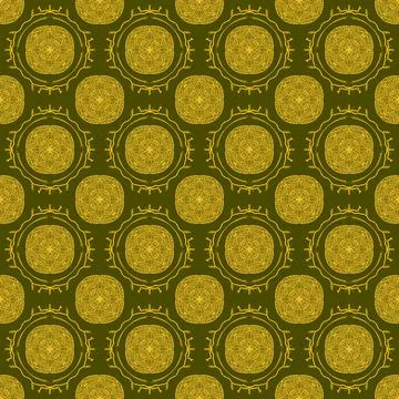 Seamless pattern tile with mandala, vintage decorative elements illustration, Stock Photos