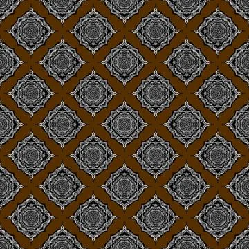 Seamless pattern tile with mandala, vintage decorative elements illustration, Stock Photos