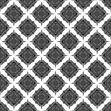Seamless pattern tile with mandala, vintage decorative elements illustration, 스톡 사진