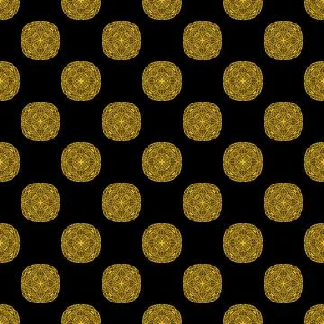 Seamless pattern tile with mandala, vintage decorative elements illustration, Stock Photos