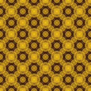 Seamless pattern tile with mandala, vintage decorative elements illustration, Stock Photos