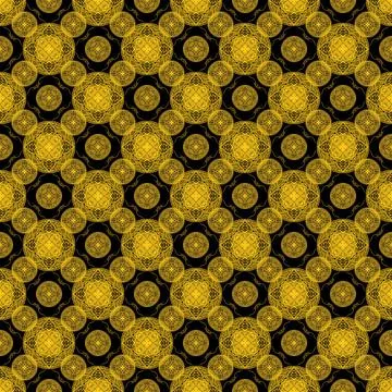 Seamless pattern tile with mandala, vintage decorative elements illustration, Stock Photos