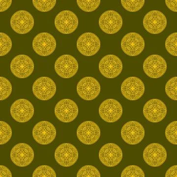 Seamless pattern tile with mandala, vintage decorative elements illustration, Foto stock