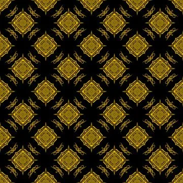 Seamless pattern tile with mandala, vintage decorative elements illustration, Stock Photos
