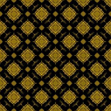 Seamless pattern tile with mandala, vintage decorative elements illustration, Stock Photos